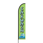 Green Carwash Flex Banner EVO Flag Single Sided Print