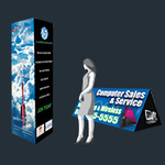 Vertical Triangular Display - 36" x 94"