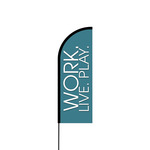 Work, Live Play Flex Banner Flag - 11ft