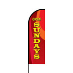 Open Sundays Flex Banner Flag - 14 (Single Sided)