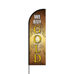 We Buy Gold Flex Banner Flag - 14 (Single Sided)