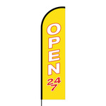 Open 24/7 Flex Banner Flag - 16ft (Single Sided)