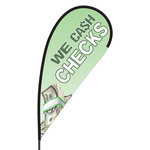 We Cash Checks Flex Blade Flag - 09' Single Sided