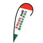 Tacos and Burritos Flex Blade Flag - 12'